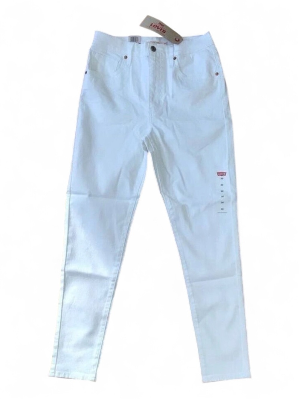 𝅺levi’s Mile high ankle super skinny extra very high waisted waist white slim30
